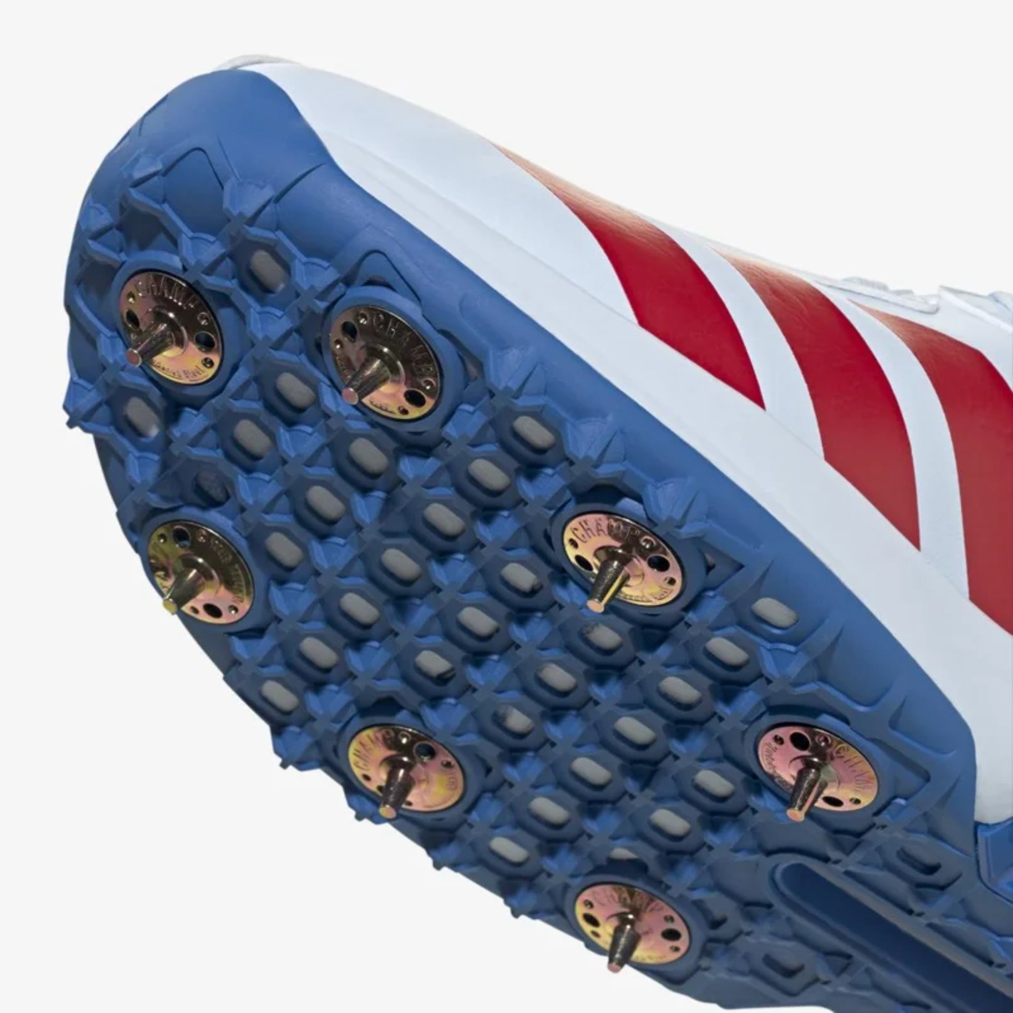 adidas 22YDS Spike Cricket Shoes Crystal Sky / Pure Ruby / Bright Royal