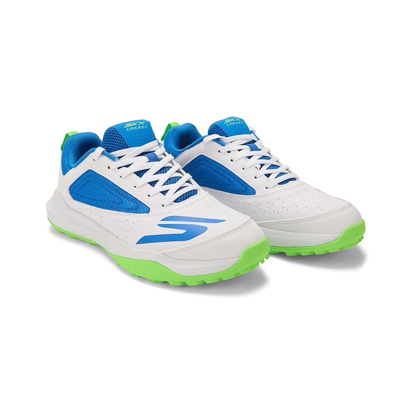 Skechers Cricket Elite – Rubber Stud Edition White/Blue/Lime