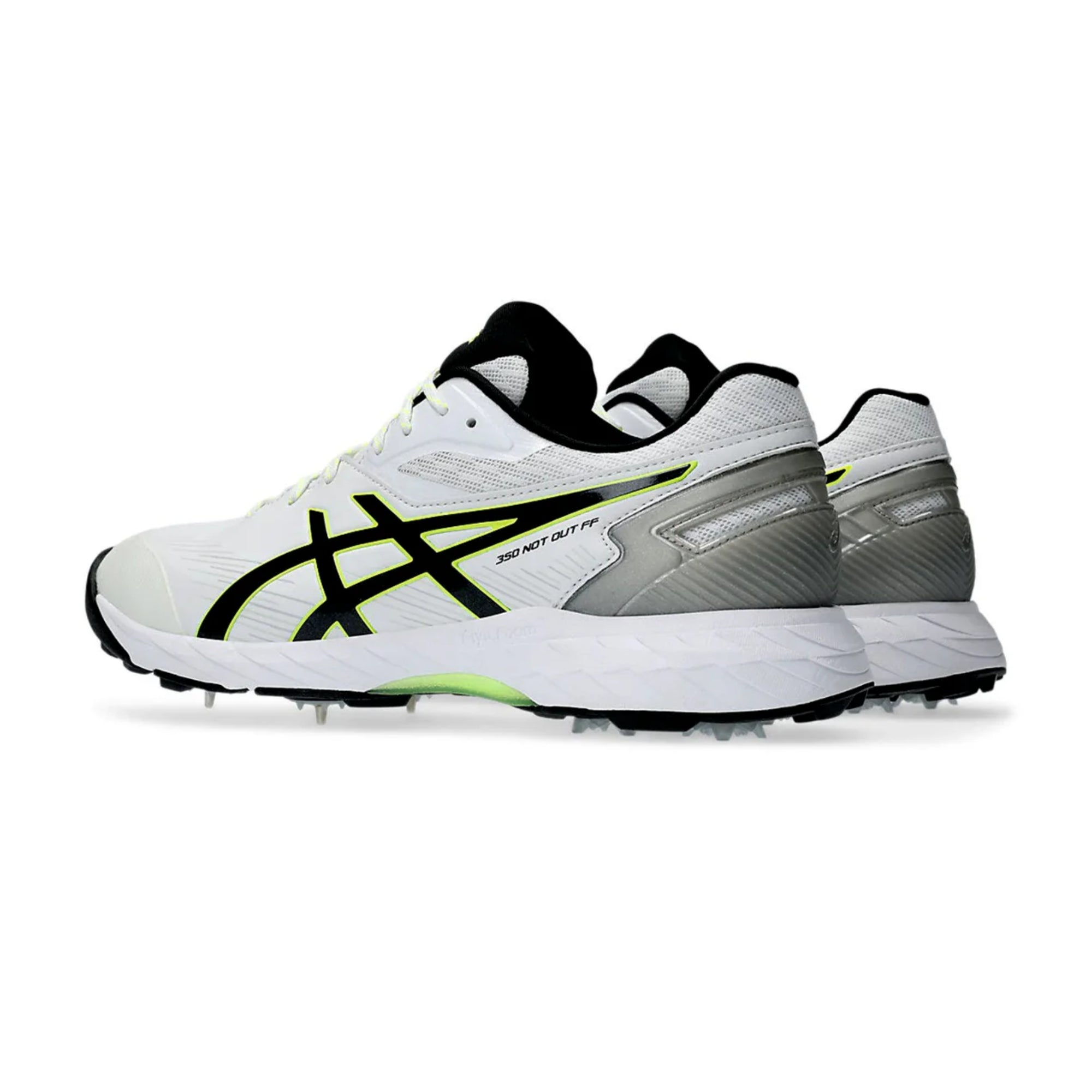 ASICS 350 Not Out FF – White / Black Cricket Shoes