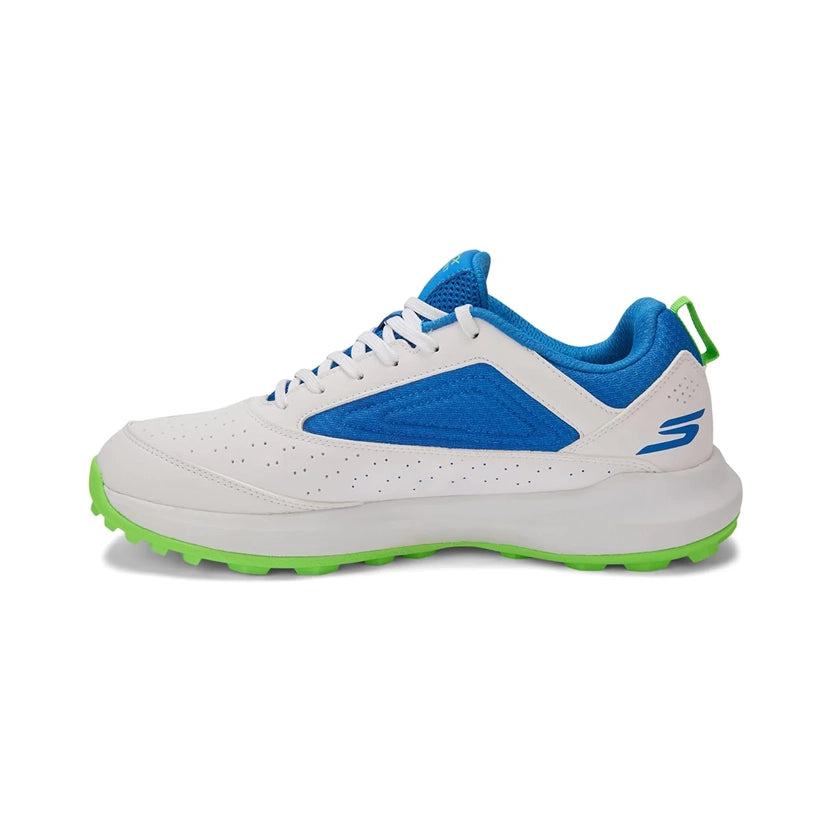 Skechers Cricket Elite – Rubber Stud Edition White/Blue/Lime