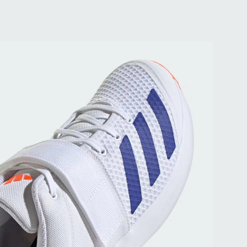 Adidas Adipower Vector 20 – Cloud White / Lucid Blue / Solar Red Cricket Shoes