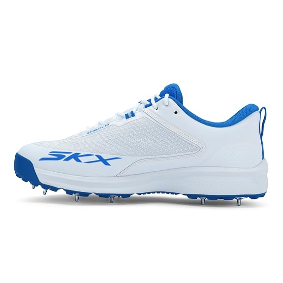 Skechers Mens Cricket Spikes White/Blue
