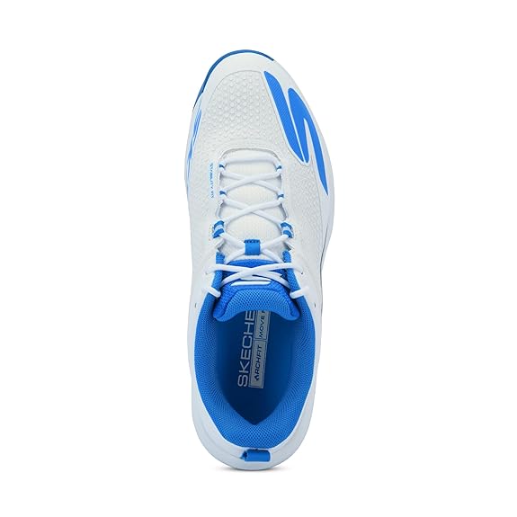 Skechers Mens Cricket Spikes White/Blue