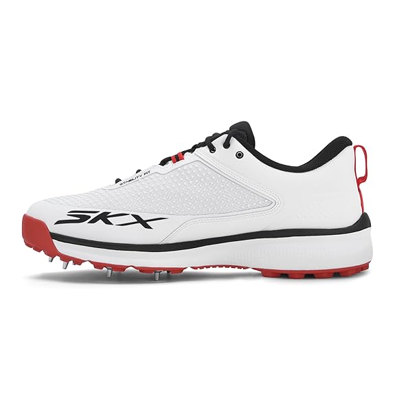 Sketchers Cricket Elite Spkies White/Black/Red