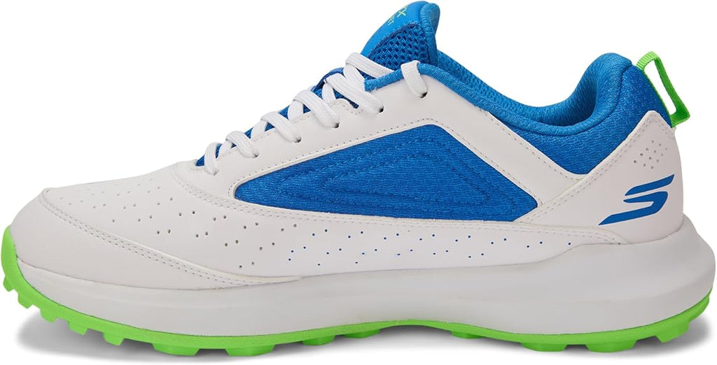 Skechers Cricket Elite – Rubber Stud Edition White/Blue/Lime