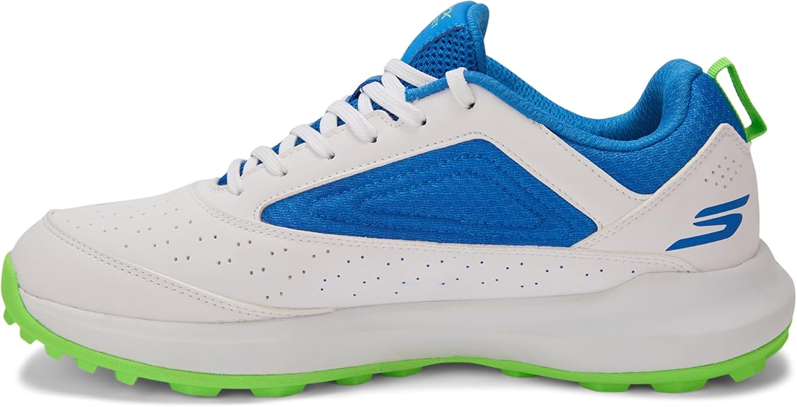 Skechers Cricket Elite – Rubber Stud Edition White/Blue/Lime