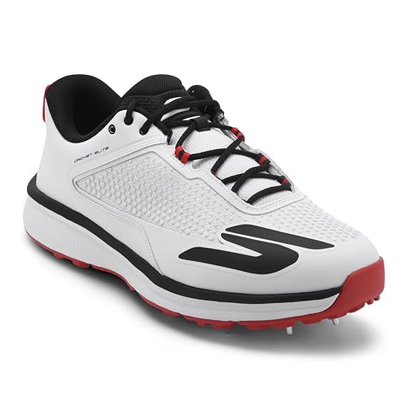 Sketchers Cricket Elite Spkies White/Black/Red