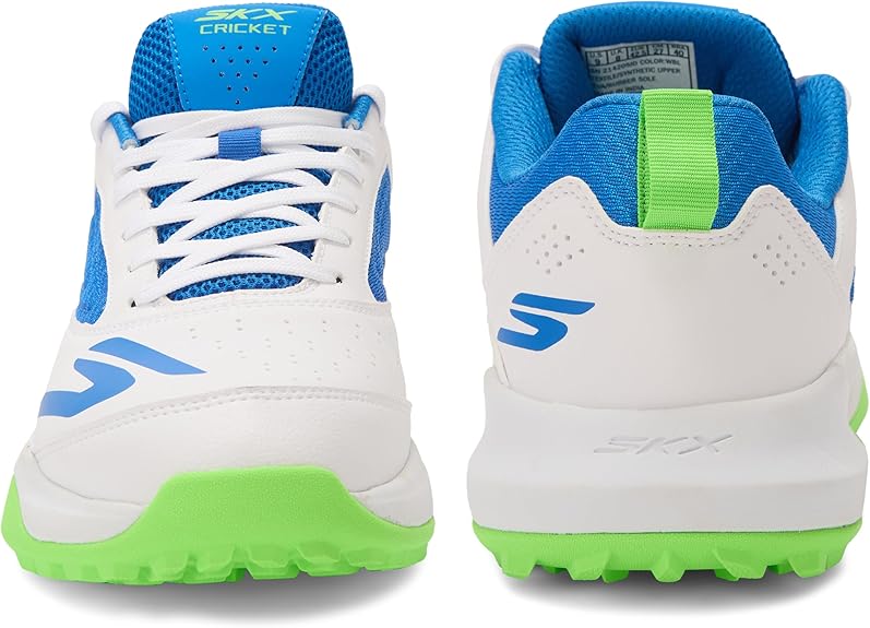 Skechers Cricket Elite – Rubber Stud Edition White/Blue/Lime