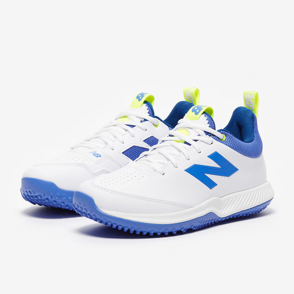 New Balance CK4020 N5 Cricket Shoes (White / Blue turf version)