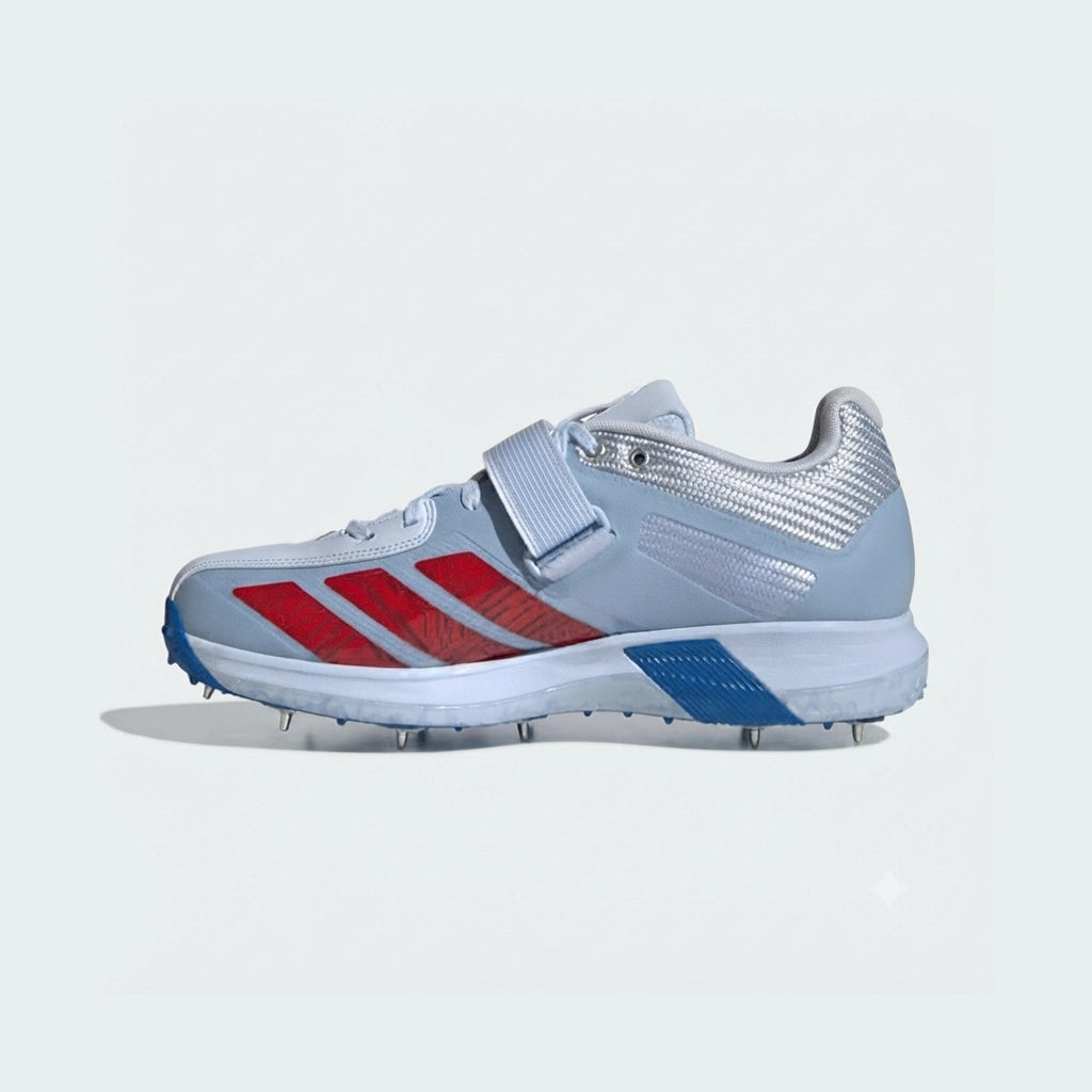 Adidas Adipower Incurza Cricket Spike Shoes Cloud White / Lucid Blue / Solar Red
