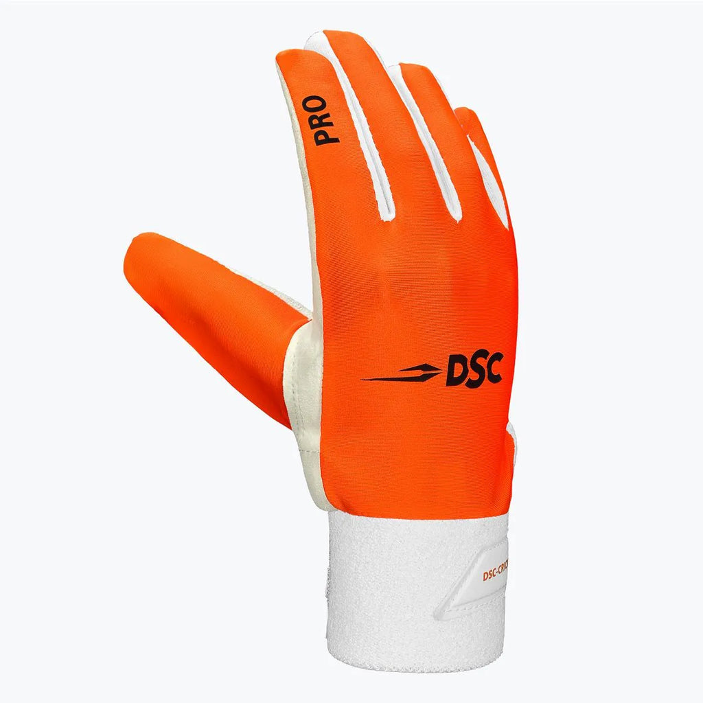 DSC Pro orange and white cricket batting glove - premium sports equipment for sale in Pakistan