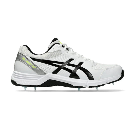 ASICS GEL‑100 NOT OUT Cricket Shoes – White / Black