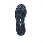 Close-up of a shoe sole with tread pattern on a white background