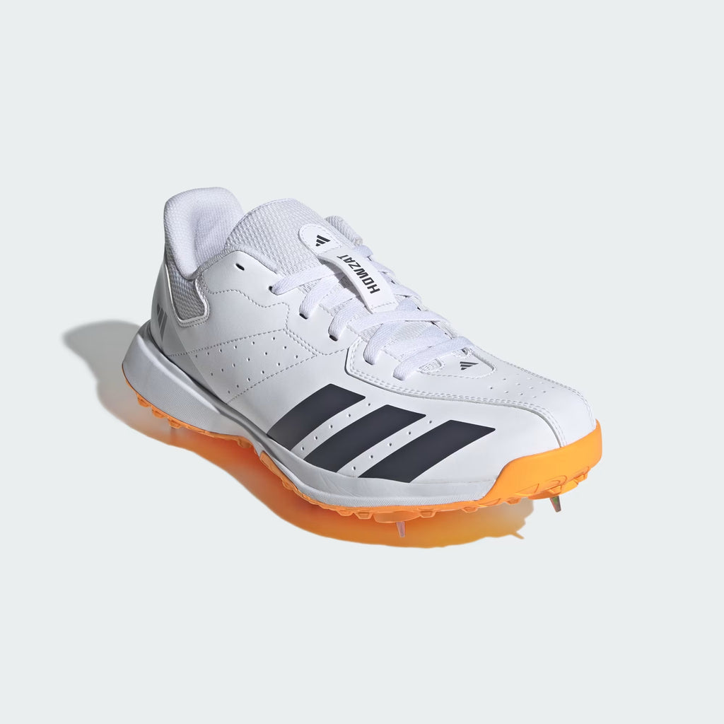 Adidas Howzat Spike Cricket Trainers Cloud White / Aurora Onix / Lucid Tangerine