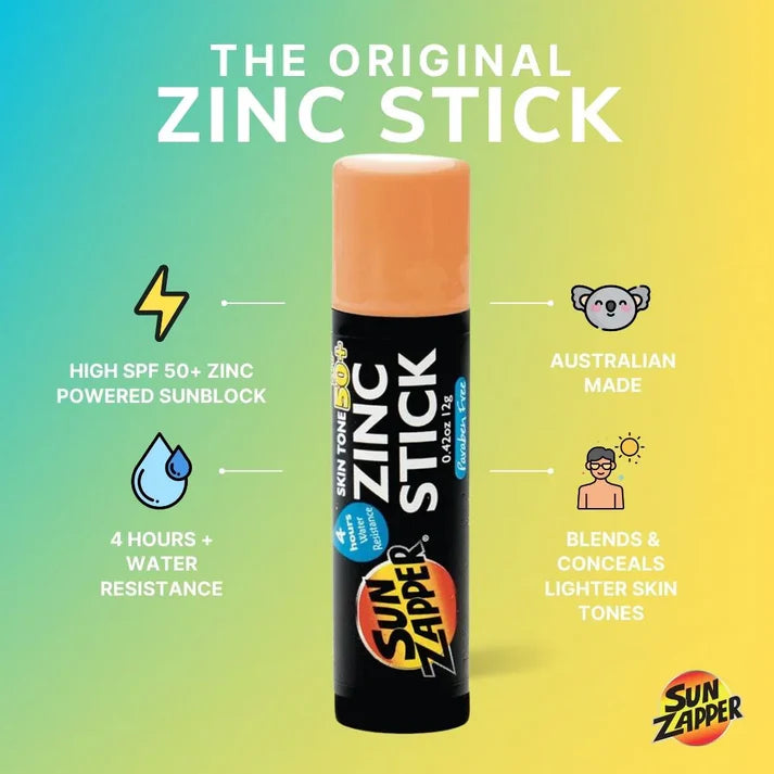 Sun Zapper - Light Skin Tone Sunscreen Zinc Stick SPF 50+