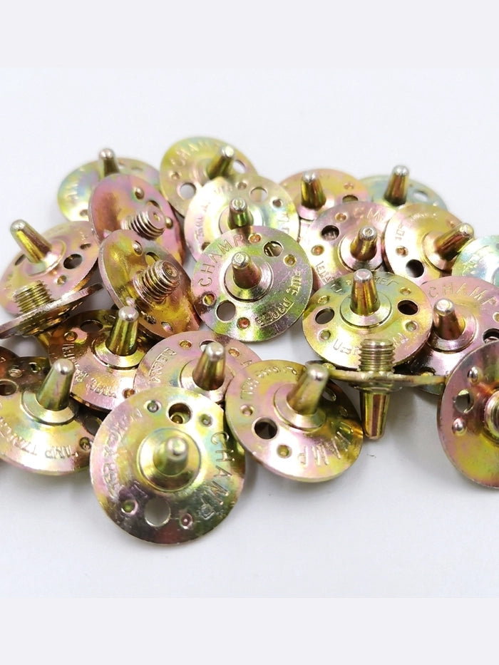 Champ Hardened Steel Shoe Studs – Gold Zinc-Plated Spikes